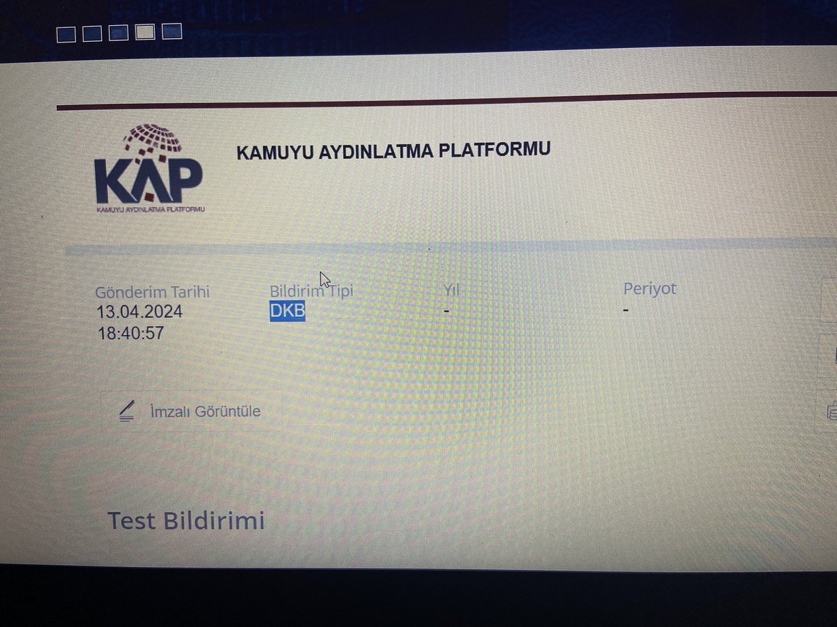 Borsa İstanbul'da test bildirimi geldi.

DKB ne olabilir 😂