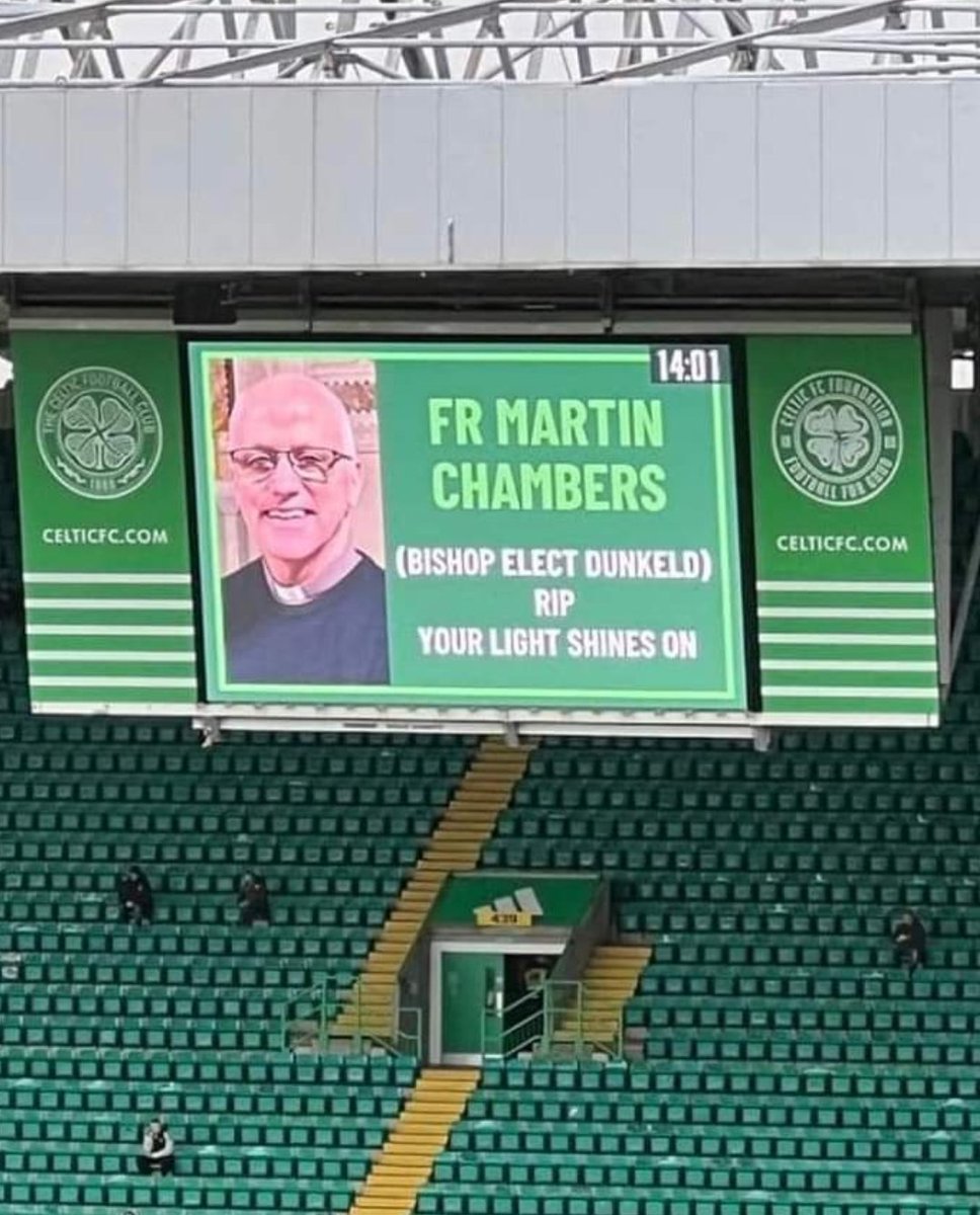 Lovely tribute at Parkhead for Fr Martin Chambers