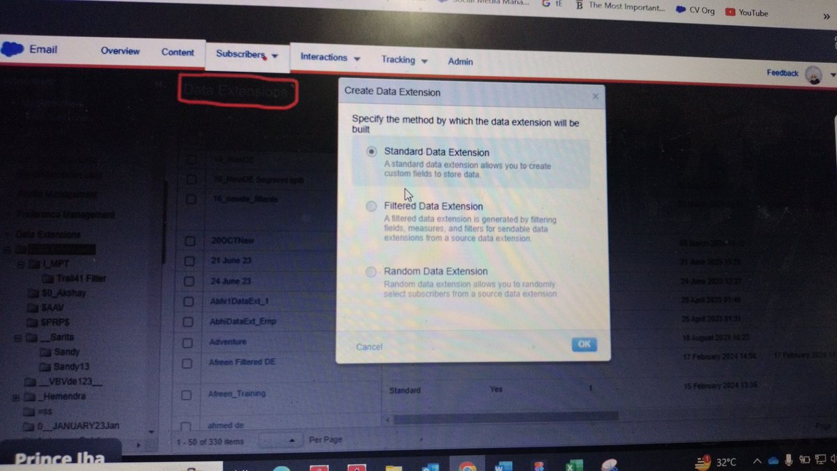 Features of #marketingcloud Data extension and how we can extend the data in a real environment. 1. Standard Data Extension 2.Filtered Data Extension 3.Random Data Extension @madhukar_ashish, @PrinceJhaG #trailblazercommunity #trailblazers #salesforce #BAM #MomentMarketers