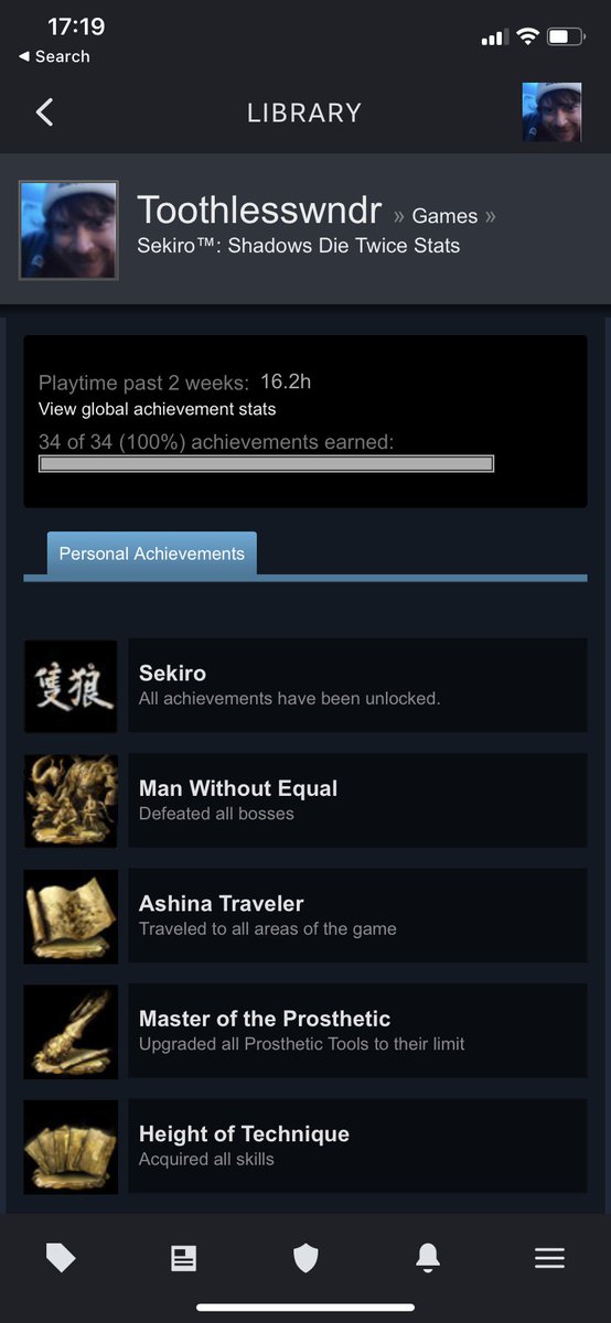 I would like to thank my mom for birthing such a stud of a gamer. Finally 100% on Sekiro baby #SEKIRO #megamer #gamegod