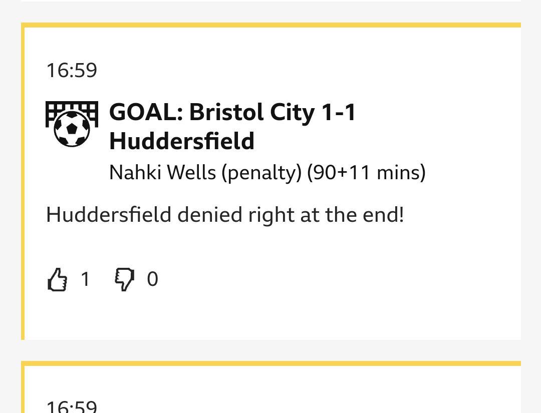 😳😳😳😳 only Town. After Birmingham's result that might be that.