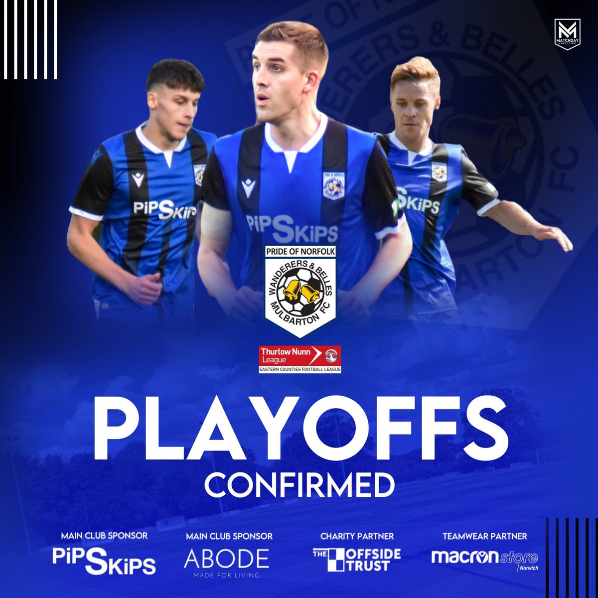 💙 PLAYOFF FOOTBALL 🖤 Following todays results we have secured our place in the promotion playoffs. With a final round of games next week to decide the final league places and as such who and where we will be playing. 💙🖤