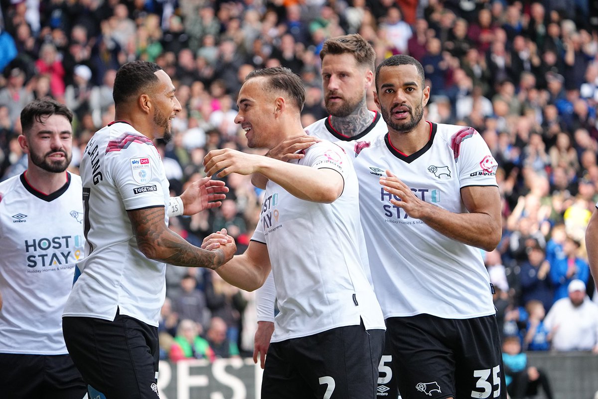 WHAT A WIN! And it's back in Derby's hands again! Three brilliant corners, three top class far-post finishes, and three massive points to overtake Derby's highest EVER points total in a league season! 86 points, two games to go, COME ON YOU RAMS!! 🐏 #DCFC