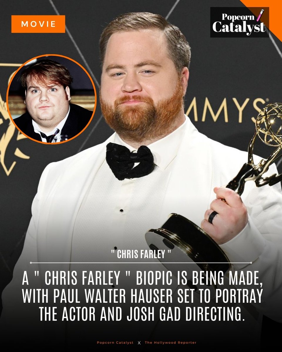 🍿: Hollywood 
🚨: Chris Farley (Biopic)

🌟 A Chris Farley biopic is being made, with Paul Walter Hauser set to portray the actor and Josh Gad directing.

#SNL  #MovieNews

🥇Credit:
News:@THR
Image:@people