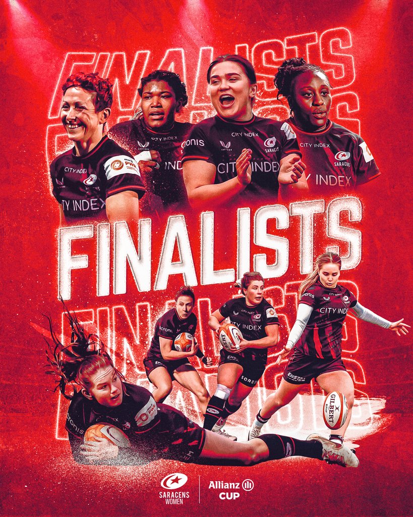 𝗔𝗹𝗹𝗶𝗮𝗻𝘇 𝗖𝘂𝗽 𝗙𝗶𝗻𝗮𝗹𝗶𝘀𝘁𝘀! 💥 Heading 🔙 to the cup final! #YourSaracens💫