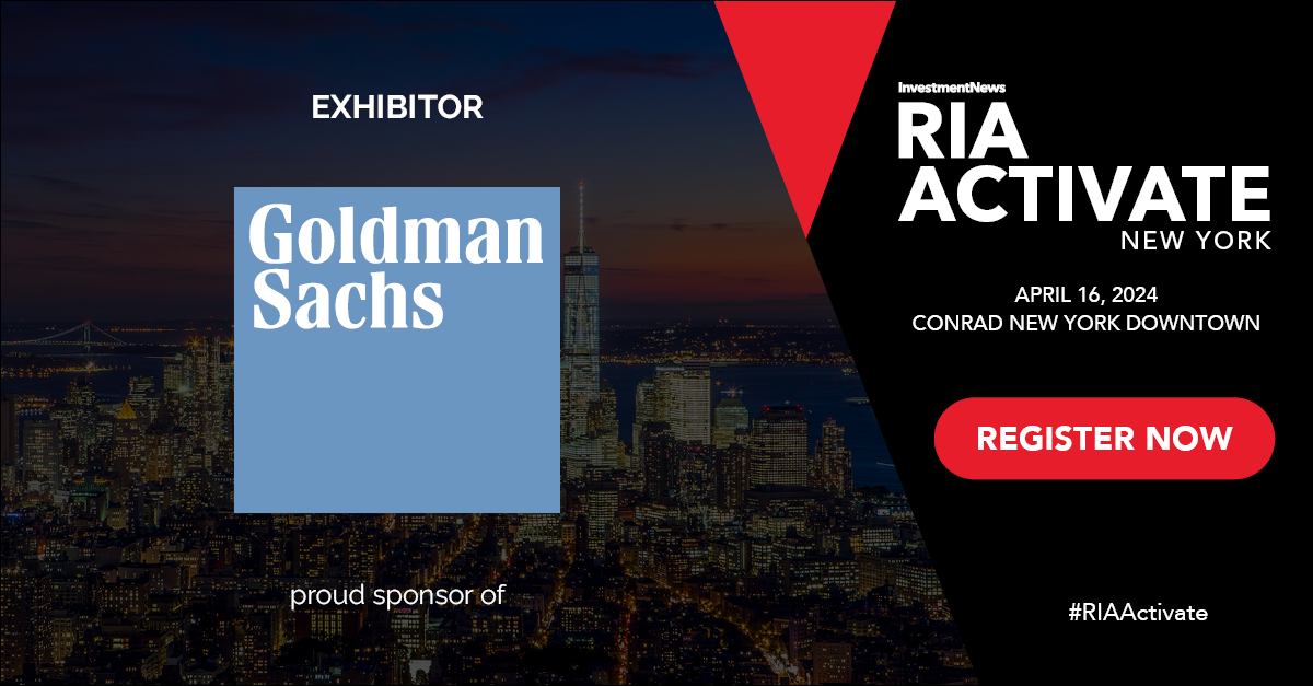 Thrilled to welcome Goldman Sachs as an exhibitor at #RIAActivate! Get ready to explore cutting-edge insights and solutions to elevate your RIA business. Don't miss out – register now and join us for a game-changing event! hubs.la/Q02rSHjc0