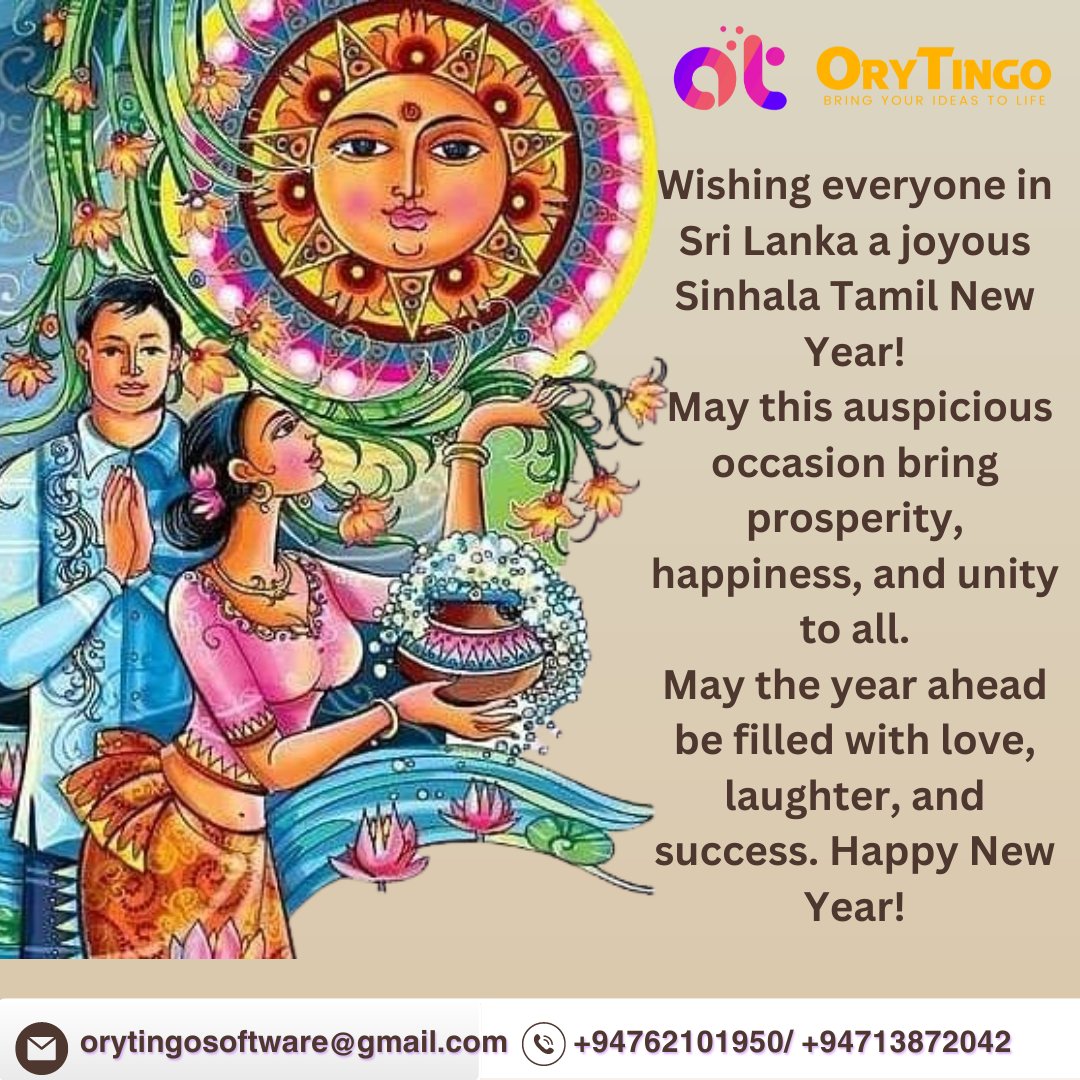 Wishing a Prosperous Sinhala and Tamil New Year from all of us at OryTingo!

#sinhalatamilnewyear #oritingo #newbeginnings #prosperity #innovation #techcommunity