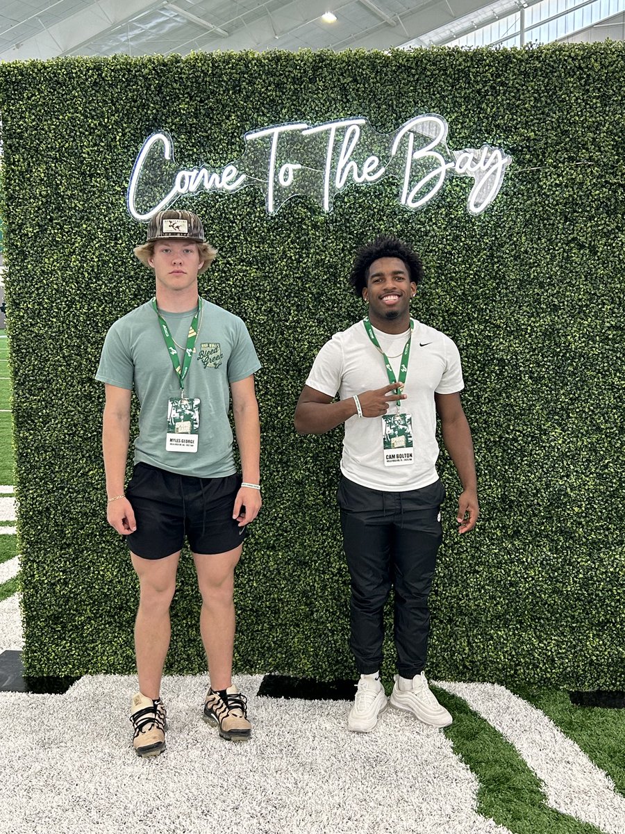 27’ Myles George and 25’ Cam Bolton at University of South Florida today!