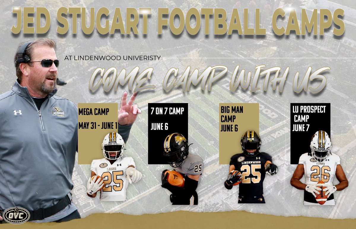 Camp Season is upon us! Come camp with us! football.lindenwoodlionscamps.com #JSFootballCamps24