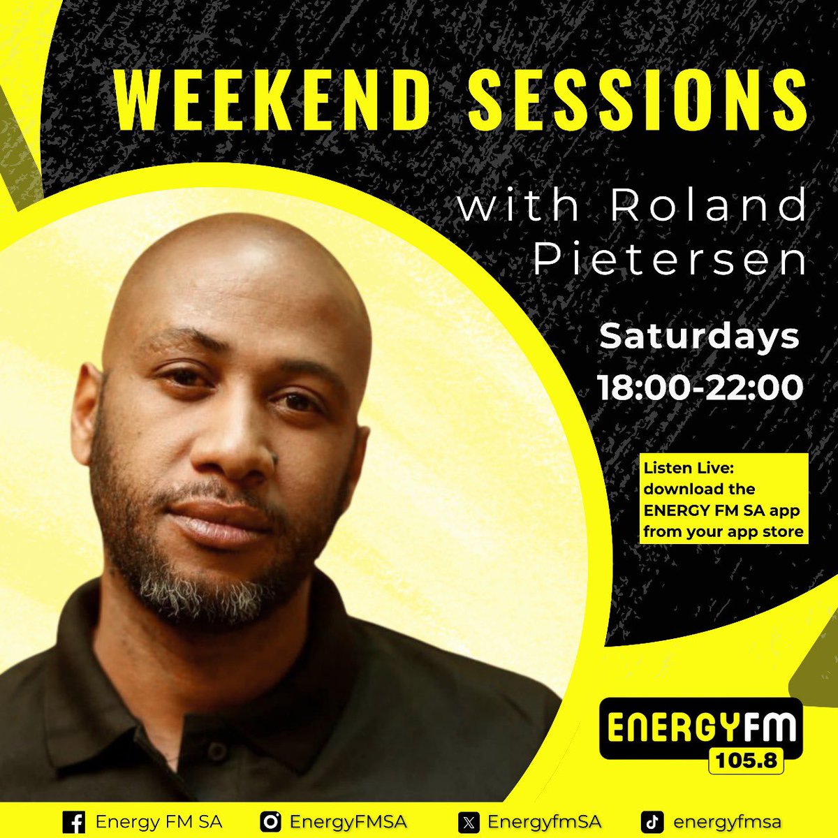 Roland Pietersen is with you on #WeekendSessions making sure that your evening is warm and entertaining.
