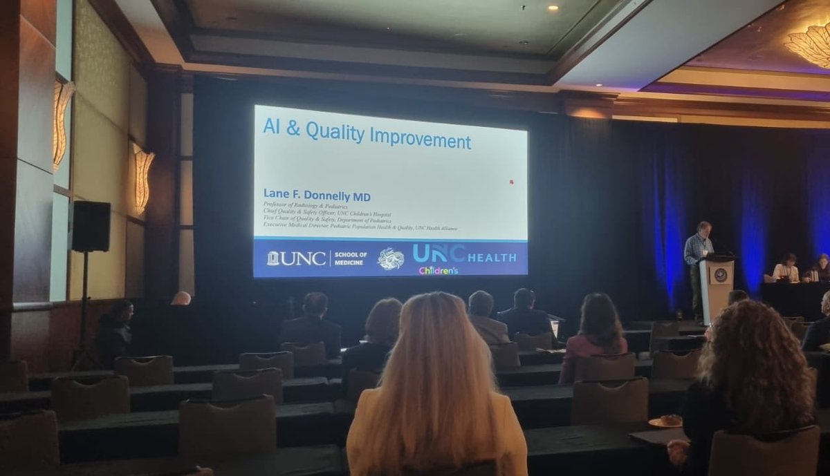⁦<a href="/lanefdonnelly/">Lane Donnelly</a>⁩ presenting about AI in Quality Improvement! #SPR2024 ⁦<a href="/UNCRadiology/">UNC Radiology</a>⁩ ⁦<a href="/uncchildrens/">UNC Children's</a>⁩