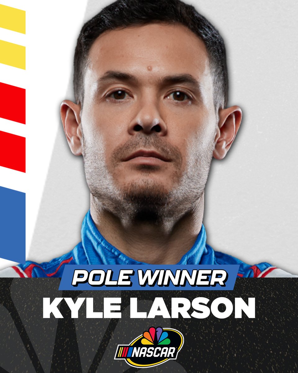 REPOST to congratulate Kyle Larson! He wins the pole award for the THIRD WEEK IN A ROW! #NASCAR