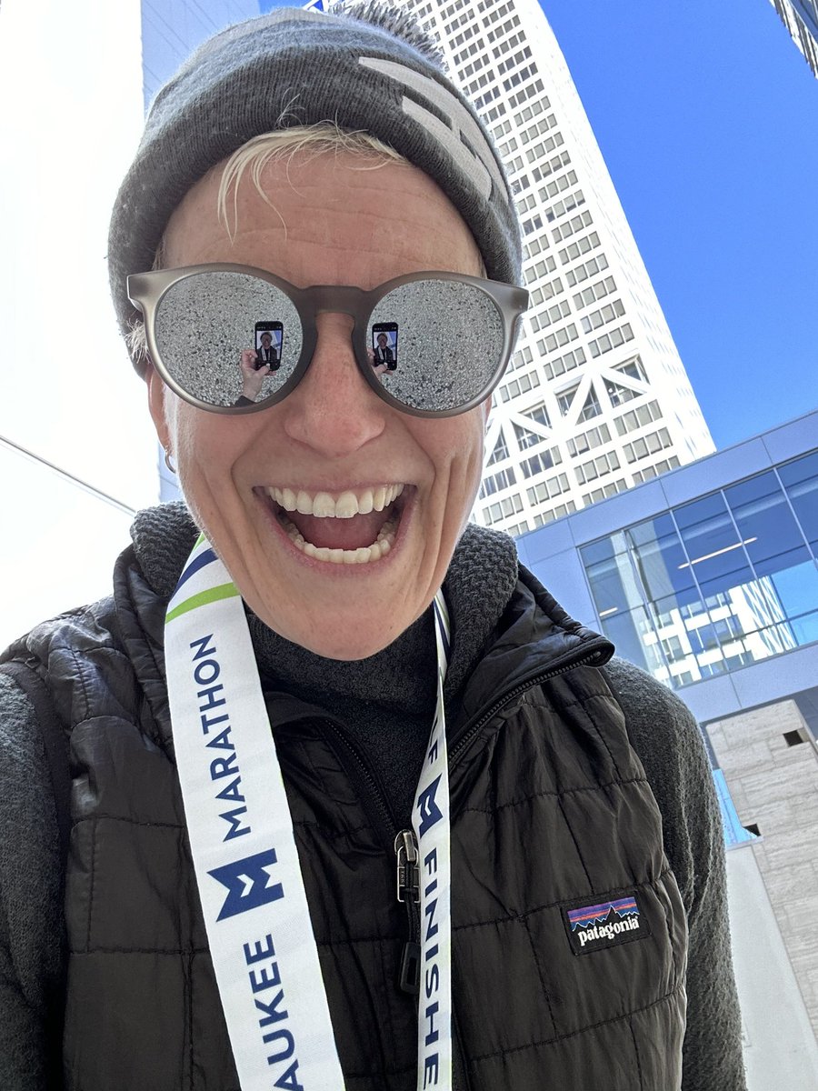 For not training and running without any music/AirPods, I finished under my goal time. I’m back on the long distance running train. Thank you @cityofmilwaukee for the awesome support of the #MilwaukeeMarathon
