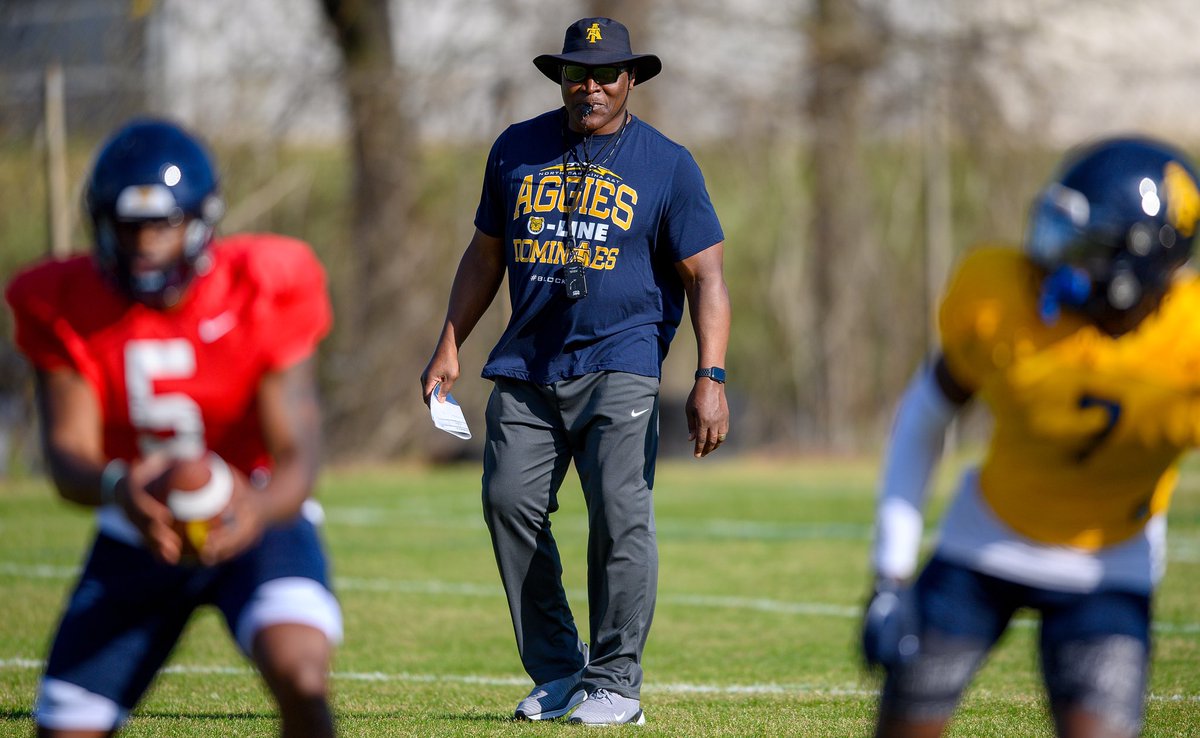 NCATAGGIES's tweet photo. It’s a beautiful day in AggieLand for some Spring ball! Action starts in under an hour 👉🏽 Pull up and check us out 😎 

See y’all at Truist Stadium! 💙🏈💛 @NCATFootball x #AggiePride https://t.co/fvzIL6HJIv