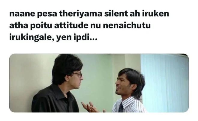 Itz_vjkmv's tweet photo. Ithaanga naa 😄😅🤐 Yaarum Thappa nenaichuka venam..
#GoatFirstSingle #2yearsofBeast
#TheGreatestOfAllTime #ThalapathyVijay
#தமிழகவெற்றிக்கழகம் https://t.co/3judWrvC1I