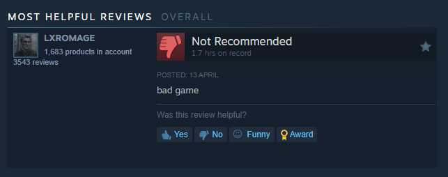 First Steam review for Stellar Bewitching, and already I didn't even get an explanation on why they think it's a bad game. 😫 Ugh! What a shame... Oh well, a review's a review I guess? 🤪 #indiedev #indiegame