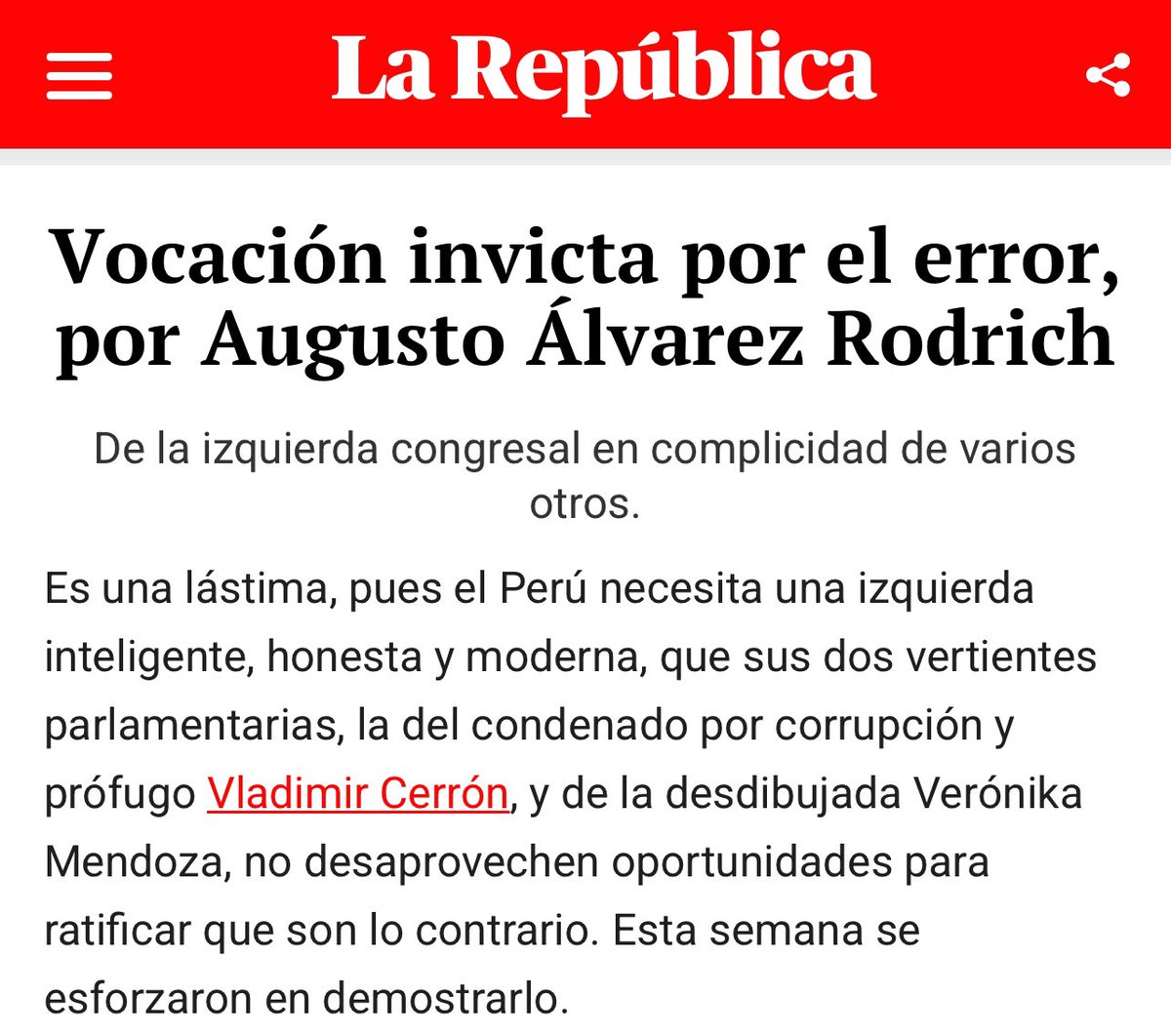 Vladimir Cerrón tweet media