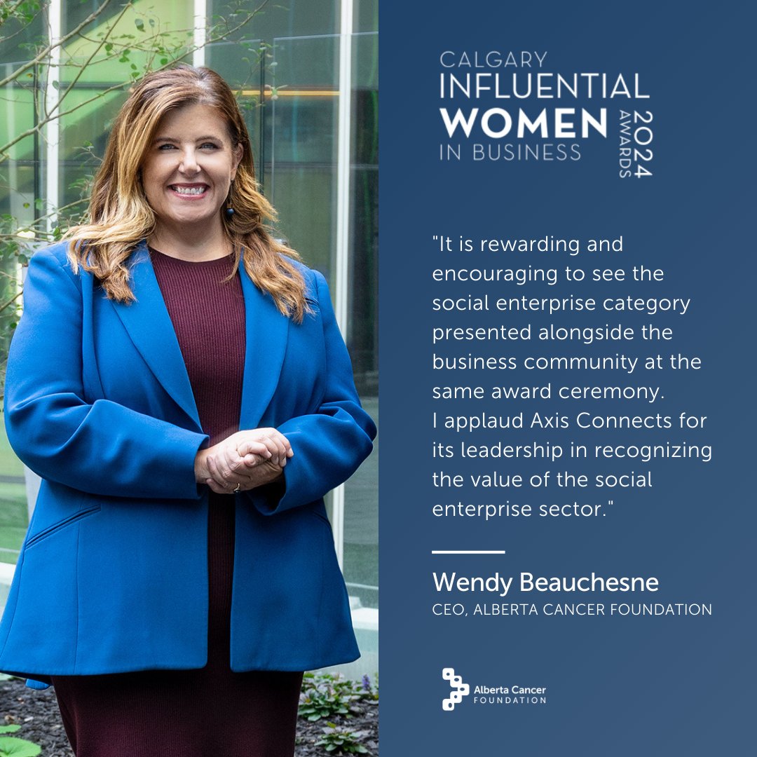 albertacancer's tweet photo. We are proud to announce our CEO, @WBeauchesne, has won the Social Enterprise Award at the Calgary Women in Business Awards presented by @Axisconnects.
Join us in congratulating Wendy on this well-deserved recognition!
#Albertacancer #CWIB2024 #CWIB https://t.co/gDTQH7G1BL