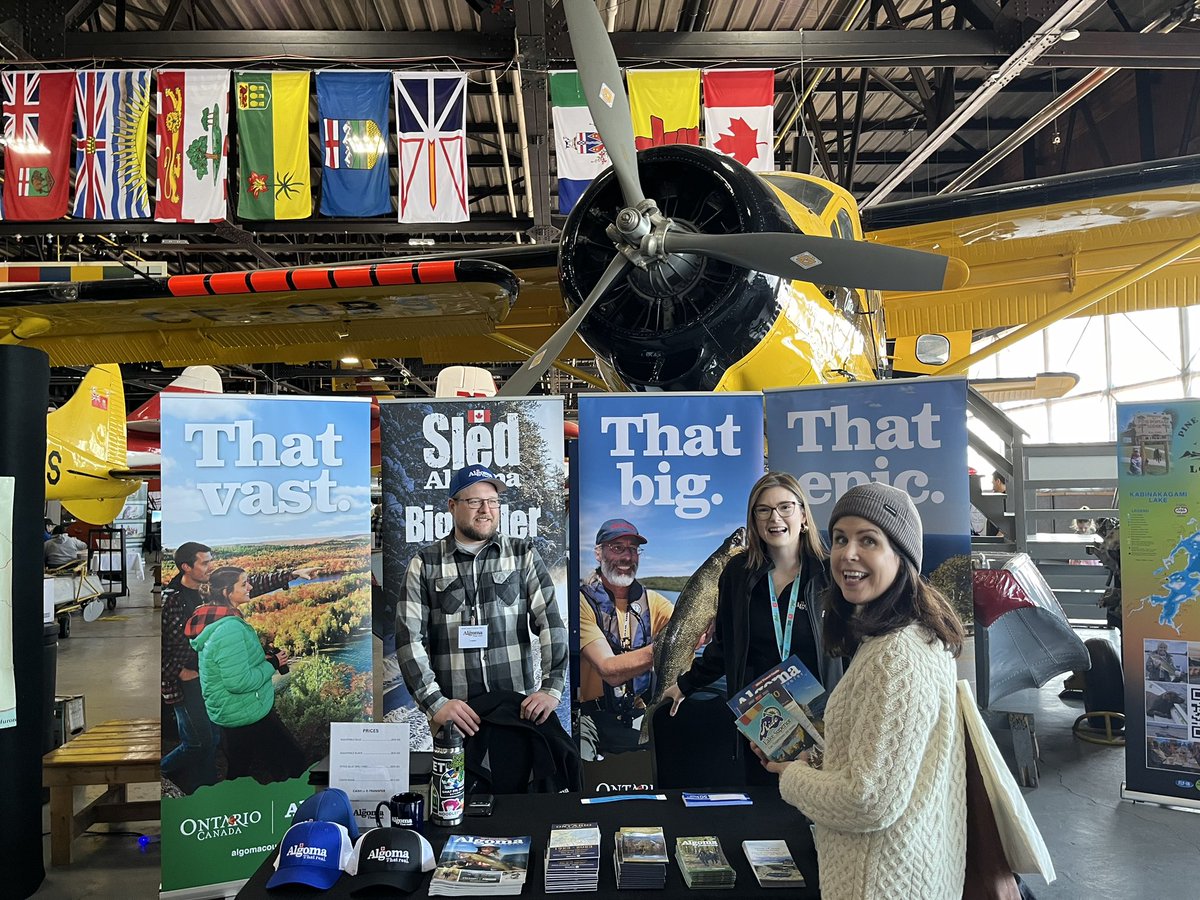 It’s happening now! Check out the Great Lakes Outdoors Show today until 5 and on Sunday 10 to 4 at the Bushplane Museum. So many great vendors & people from #saultstemarie #algomadistrict #algomacountry
