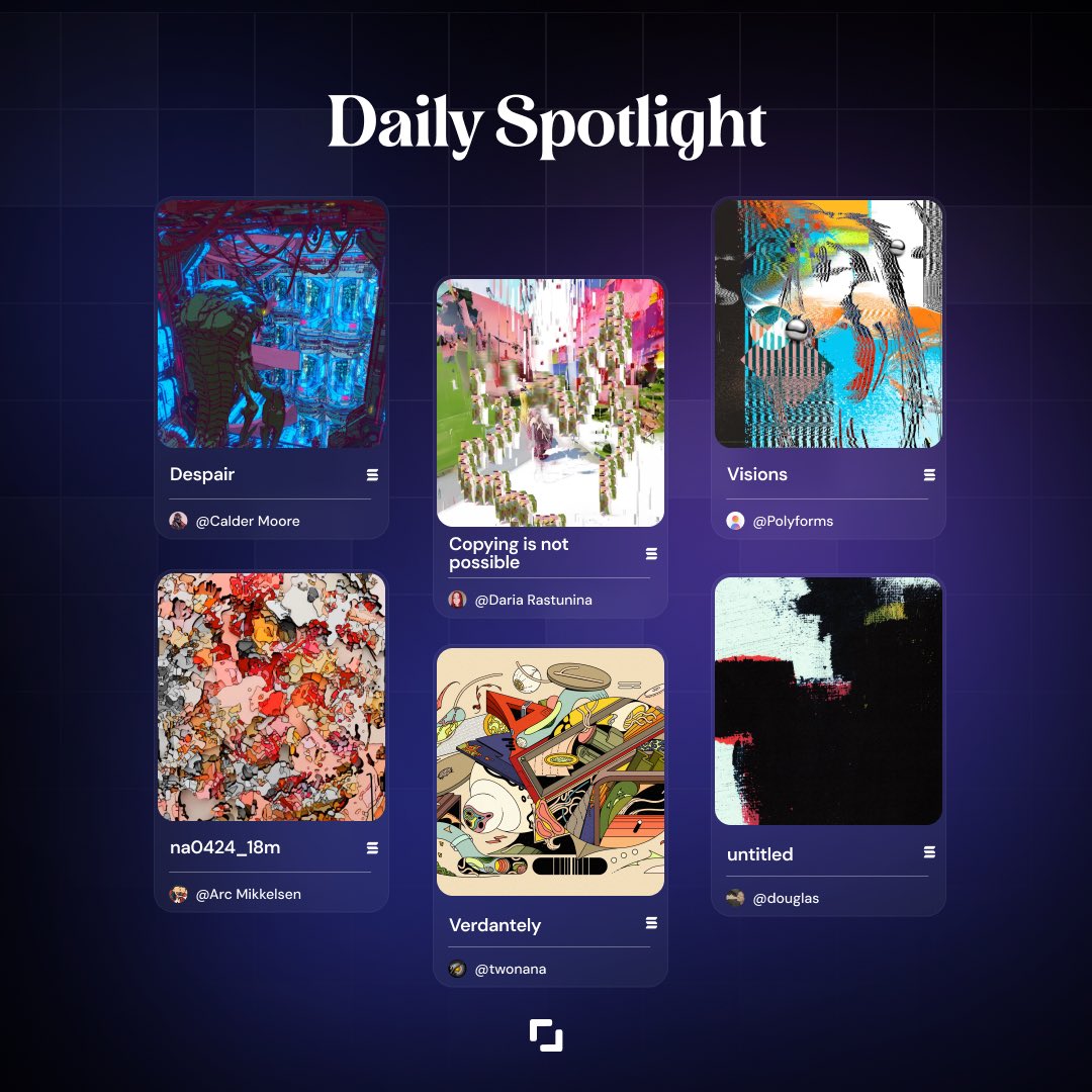 Ready for your daily art fix? Today's Spotlight is shining bright! Explore and don't forget to show some love to the artists ♥️