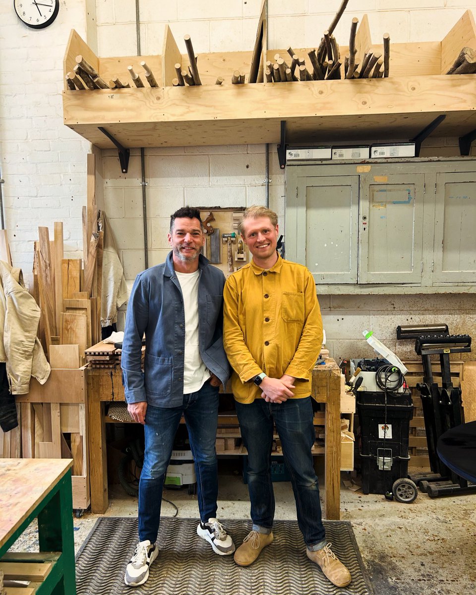 Most inspiring time with @sebastiancoxltd in his workshop. There is nothing this man does not know about wood. From the trees, the forest and all the way to designing and creating the most incredible pieces. If you give him a 🪵he will make you a 🪑👊🏻