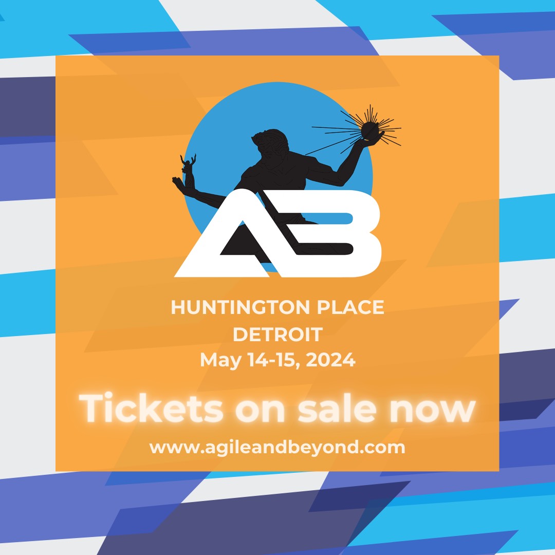 Excited for Agile & Beyond 2024! Join us in Detroit on May 14 & 15 for innovative insights and strategies in software development. I'll be delivering a keynote on effective communication strategies for diverse audiences. Reserve your spot now: agileandbeyond.com/2024/