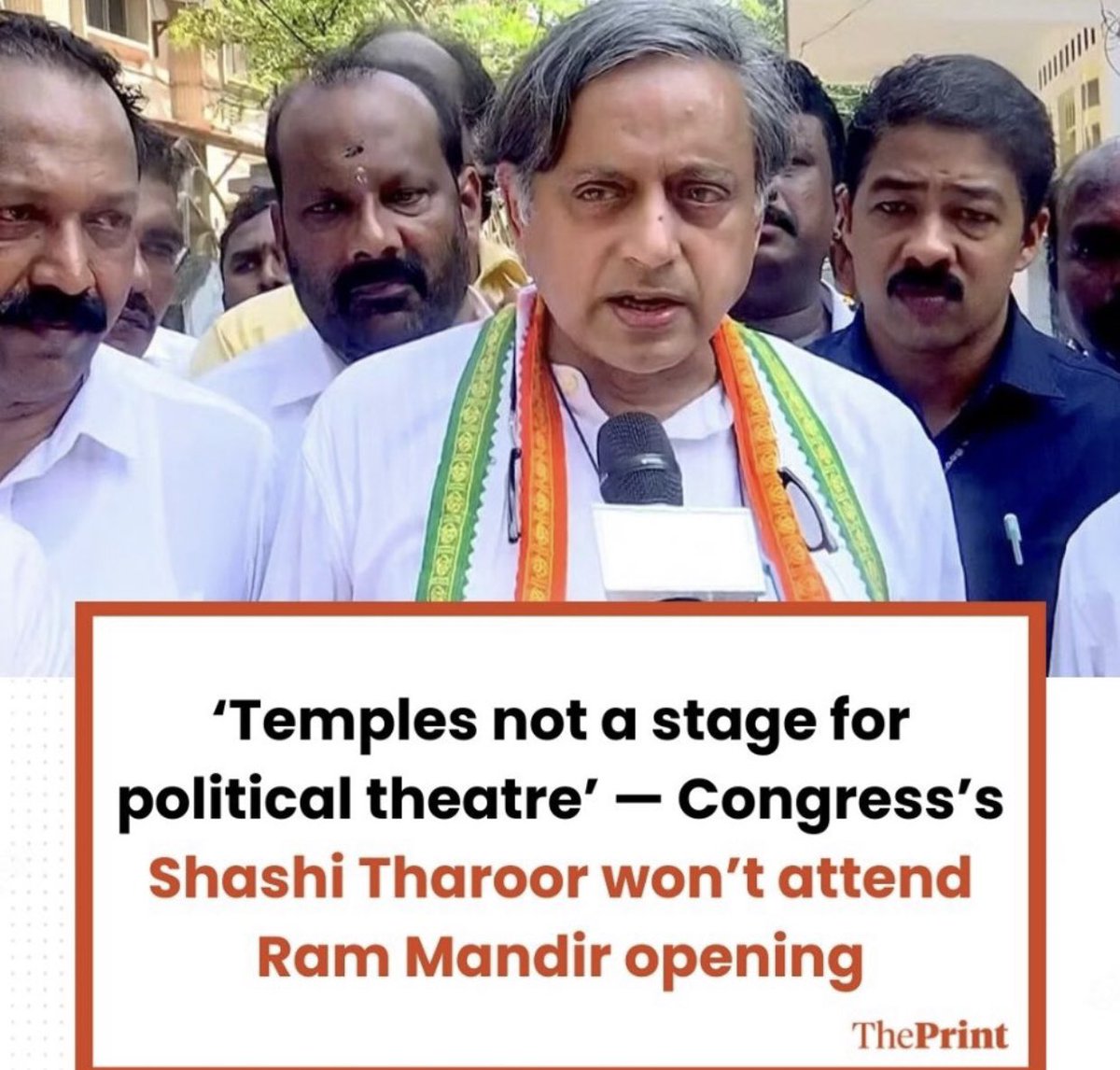 So temples are not a stage for political theatre, but churches are ?! Wah !