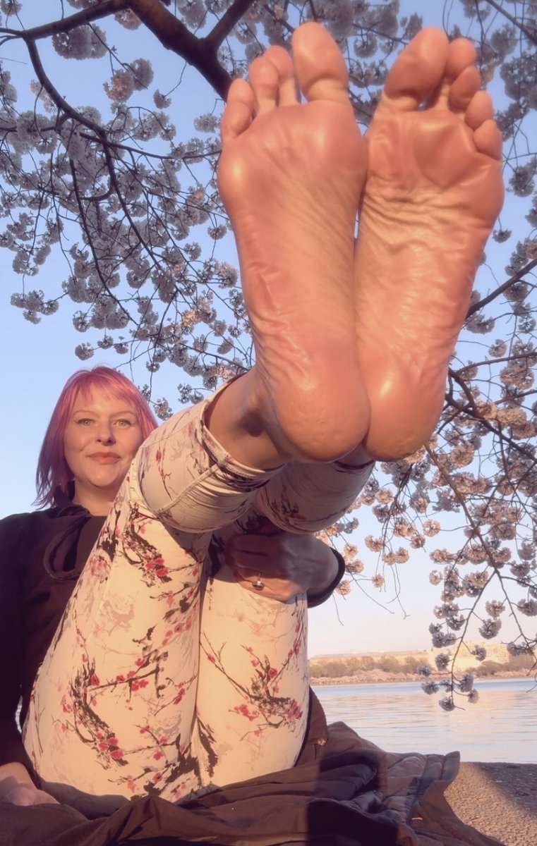 My feet got sweaty walking around the tidal basin for the cherry blossom bloom. It felt nice to take off my sneakers and put my soles in the sun
