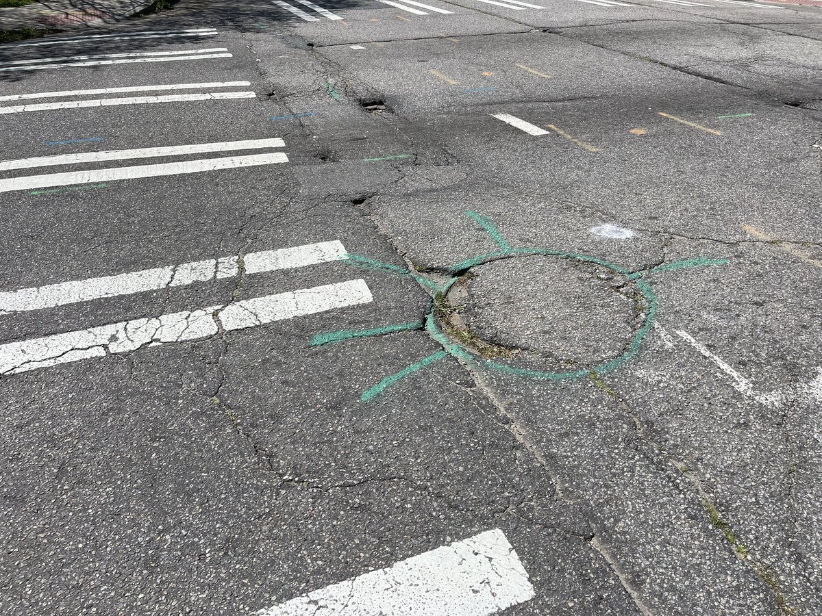 Bike lanes are great. 

But they have to be maintained. 
27th and Colonial is a minefield. 
Our group had a rider down along this intersection today and honestly I’m surprised more didn’t fall. 

@KennyAlexander 
@NorfolkVA @VaDOTHR