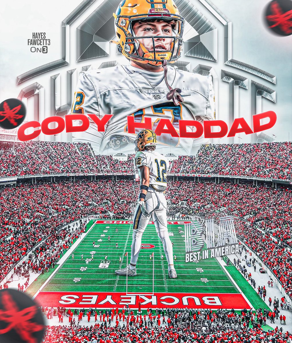 BREAKING: Class of 2025 Safety Cody Haddad has Committed to Ohio State, he tells me for @on3recruits The 6’1 180 S from Cleveland, OH chose the Buckeyes over Wisconsin, Texas A&M, & Purdue “I’m staying home, GO BUCKS” on3.com/db/cody-haddad…