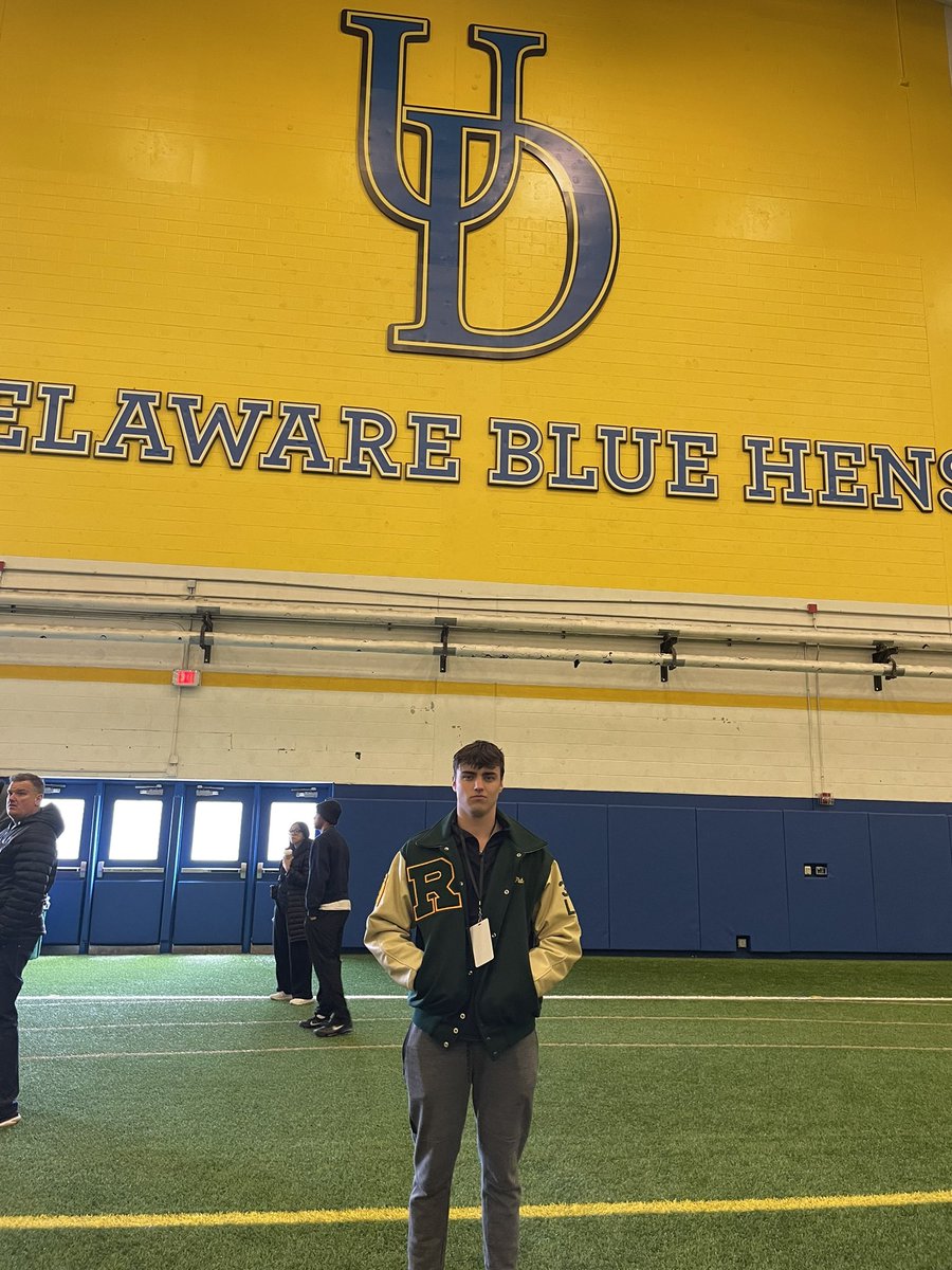 PMcGonnell34's tweet photo. Thank you Delaware Football for the Junior Day invite. Loved the energy and physicality shown at practice. Looking forward to talking more. @TerenceArcher @CoachLangeRBC @mfarrellsports @CoachSchuman https://t.co/kNtDV4GzfM