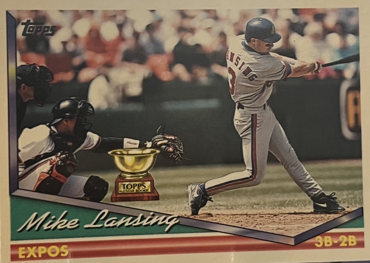 An Expo a Day - Mike Lansing -1993 - originally drafted by the Orioles, he chose not to sign in ‘89 and ended up an Expo two years later. He played every infield position except first base in ‘93 and hit .287 that season with an OBP of .352 - the highest of his MLB career.)