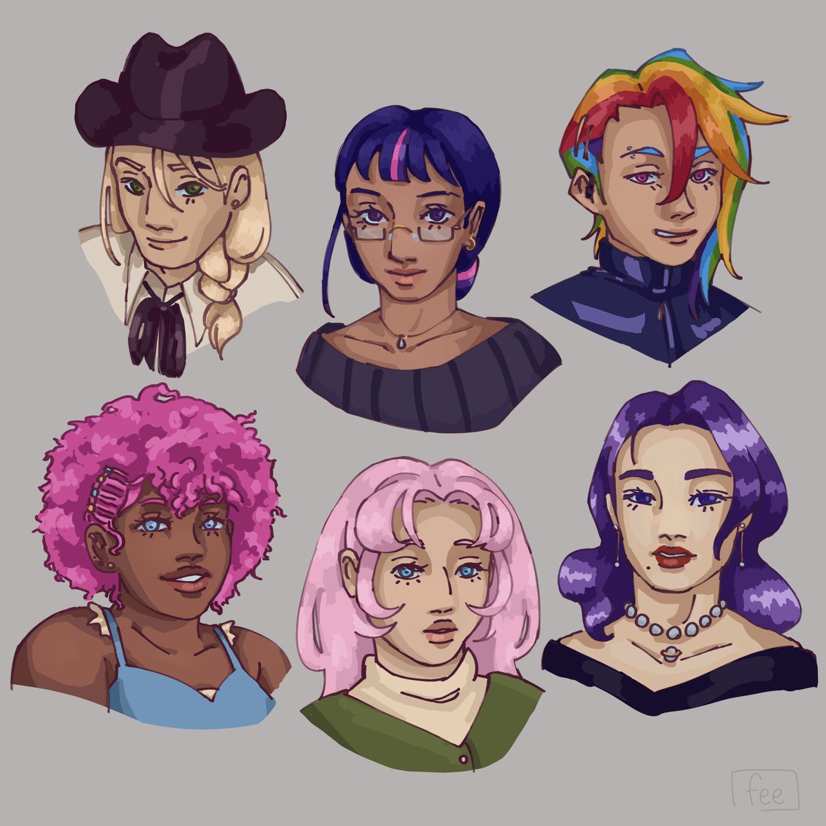 feefaefoefum's tweet photo. my rendition of the mane 6 :D
#mylittlepony https://t.co/3Ir0sHNcuq