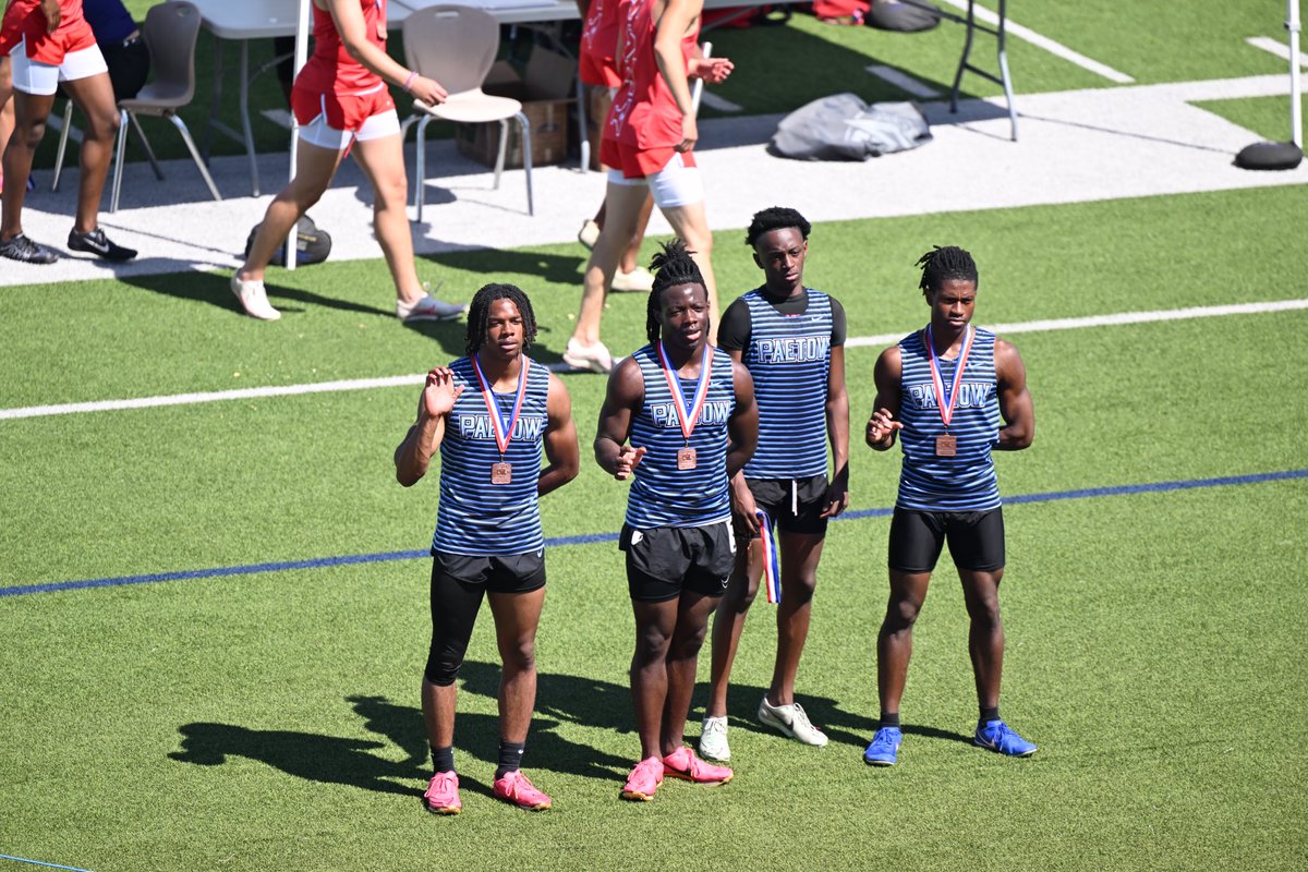 AgahYvann's tweet photo. AGTG, I had a good Area meet placing 3rd with an almost wind legal 10.58 and anchored a new school record in the 4x2 once again. #Claw @PaetowXC_TF @PaetowPress https://t.co/hSHhRRbJrD