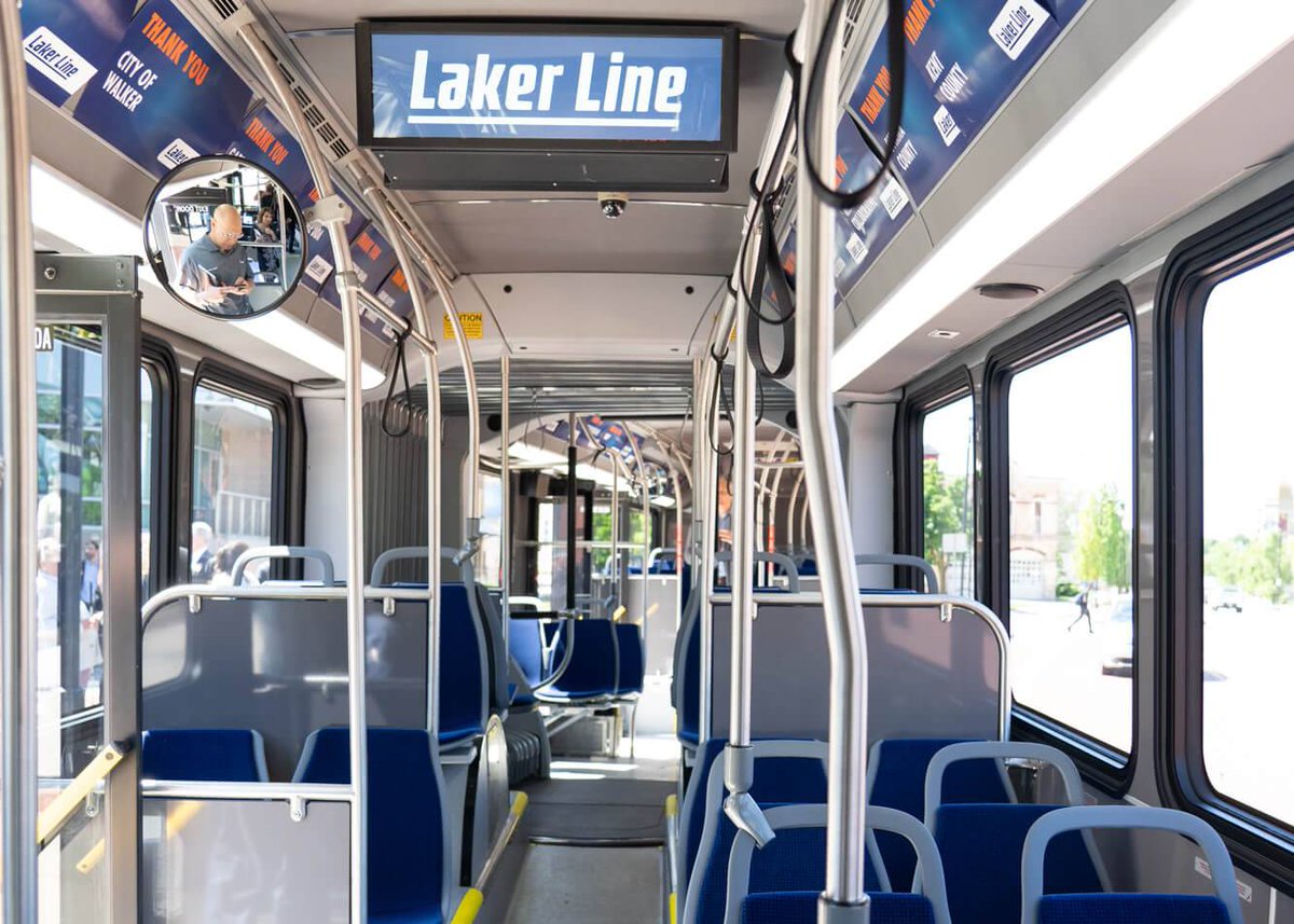 Did you know the #LakerLine offers more than just a ride! 🚌 They come equipped with free Wi-Fi, keeping you connected wherever you go. Say hello to productive commutes! #DidYouKnow #GVSU #CampusLife #Lakerforalifetime #StudentLife #StayConnected 📶✨ @TheRapid