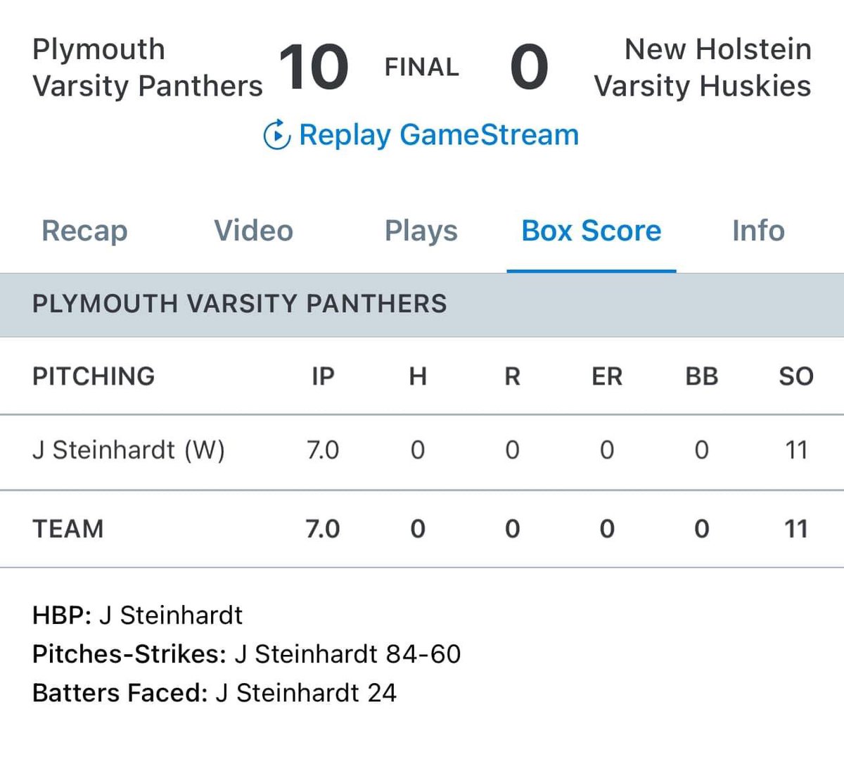 Plymouth Panther Baseball tweet media