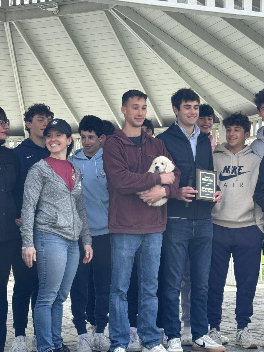 congratulations to @chappaqua_csd Senior Ryan S & all the Greeley students who raised the funds for a new puppy for a deserving American Hero ❤️🐶🐾 #wearechappaqua @ski626 #bootsandpaws