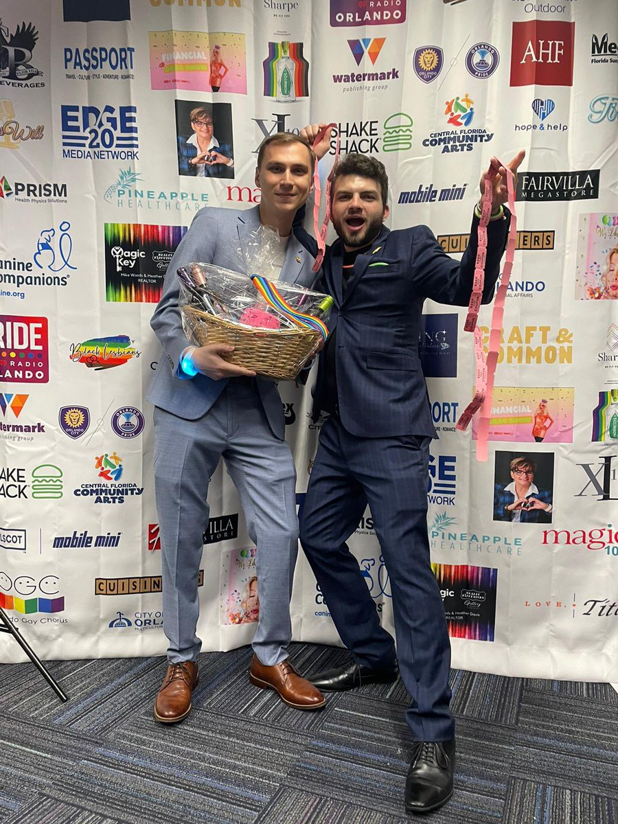 Our very own HRC ORLANDO steering committee members Jen and Jonathan at last nights @OrlandoPride Prom night! #LGBTQPromNight #SayTrans #SayGay