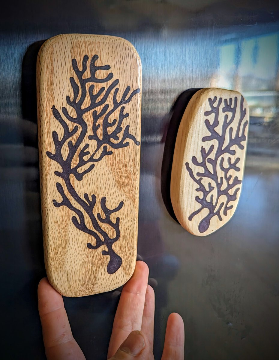 I made two magnets (hello, lab fridge?) with purple epoxy #neurons this morning. Both are available for purchase. #neurolabfridgedecor Link: shorturl.at/cuwR9