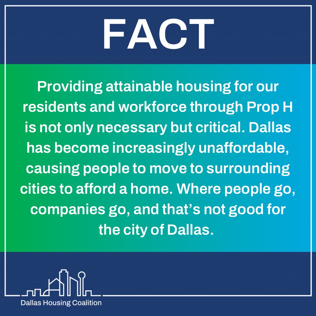 Yesterday, Dallas City Councilmember @caraathome wrote an op-ed in @dallasnews encouraging readers to vote against Proposition H (Housing - $26.4M for attainable homeownership development opportunities) and Proposition C (Flooding). As the Coalition that led the effort to include