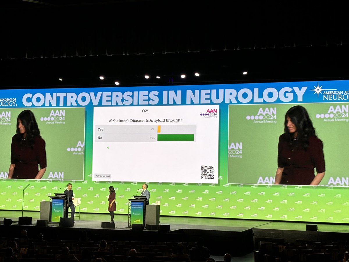 #Alzheimers can’t be defined by Amyloid, the 9-to-1 winning argument by ⁦<a href="/MayoClinic/">Mayo Clinic</a>⁩ David Jones, who argued that a disease does not exist without symptoms and brain dysfunction. The brave new “biological definition” world of AD will not prevail. #AANAM 2024