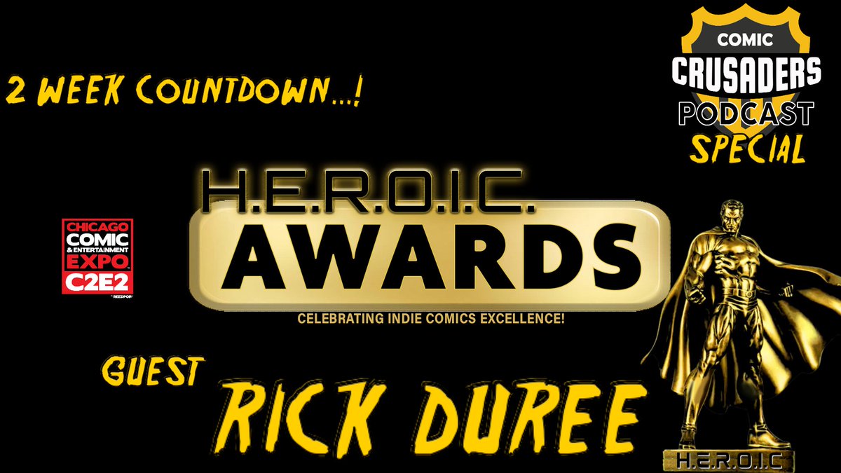 Tune in TODAY at 4:30pm CST April 13th for the REVEAL VIDCAST of the H.E.R.O.I.C awards Category FINALISTS! 15+ #IndiePublishers are joining us LIVE, each during their own Category announcement. It's gonna be FUN! #ImIn #heroicawards #c2e2 #indiecomics --> ow.ly/gQOP50RfAyV