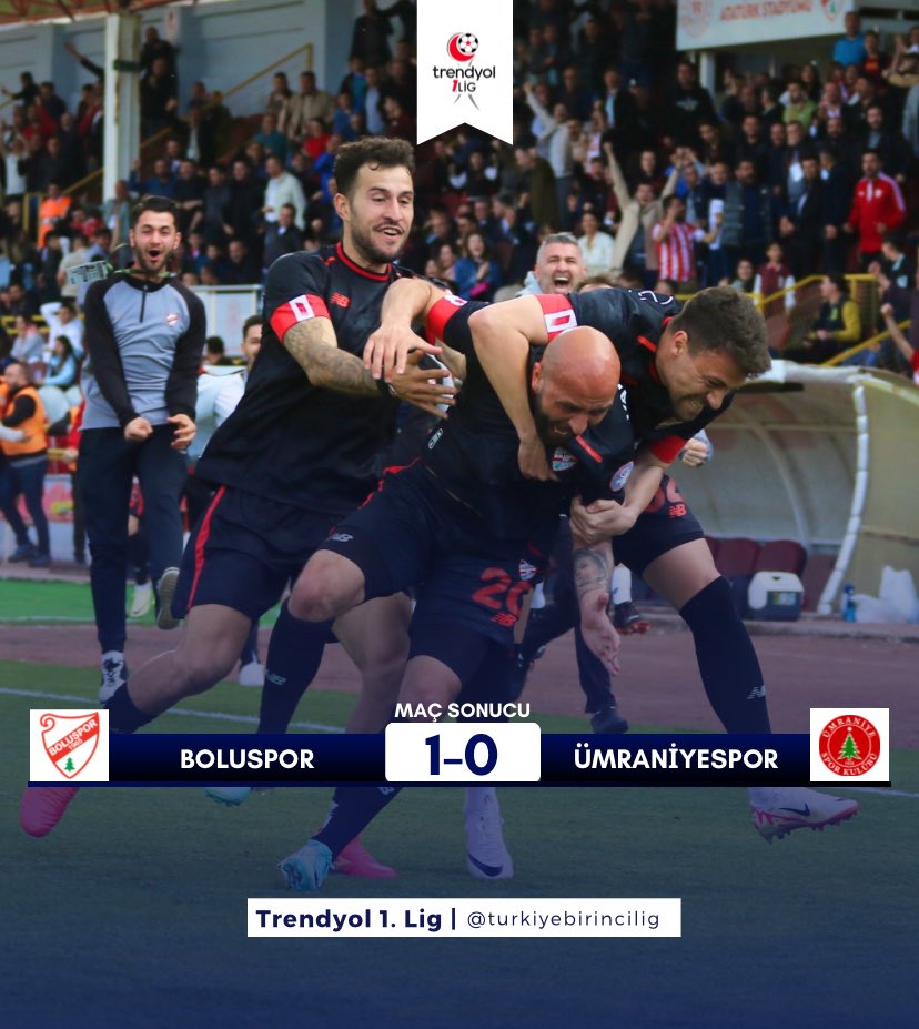 Boluspor, Ümraniyespor’u 1-0 mağlup etti.

#TrendyolBirinciLig