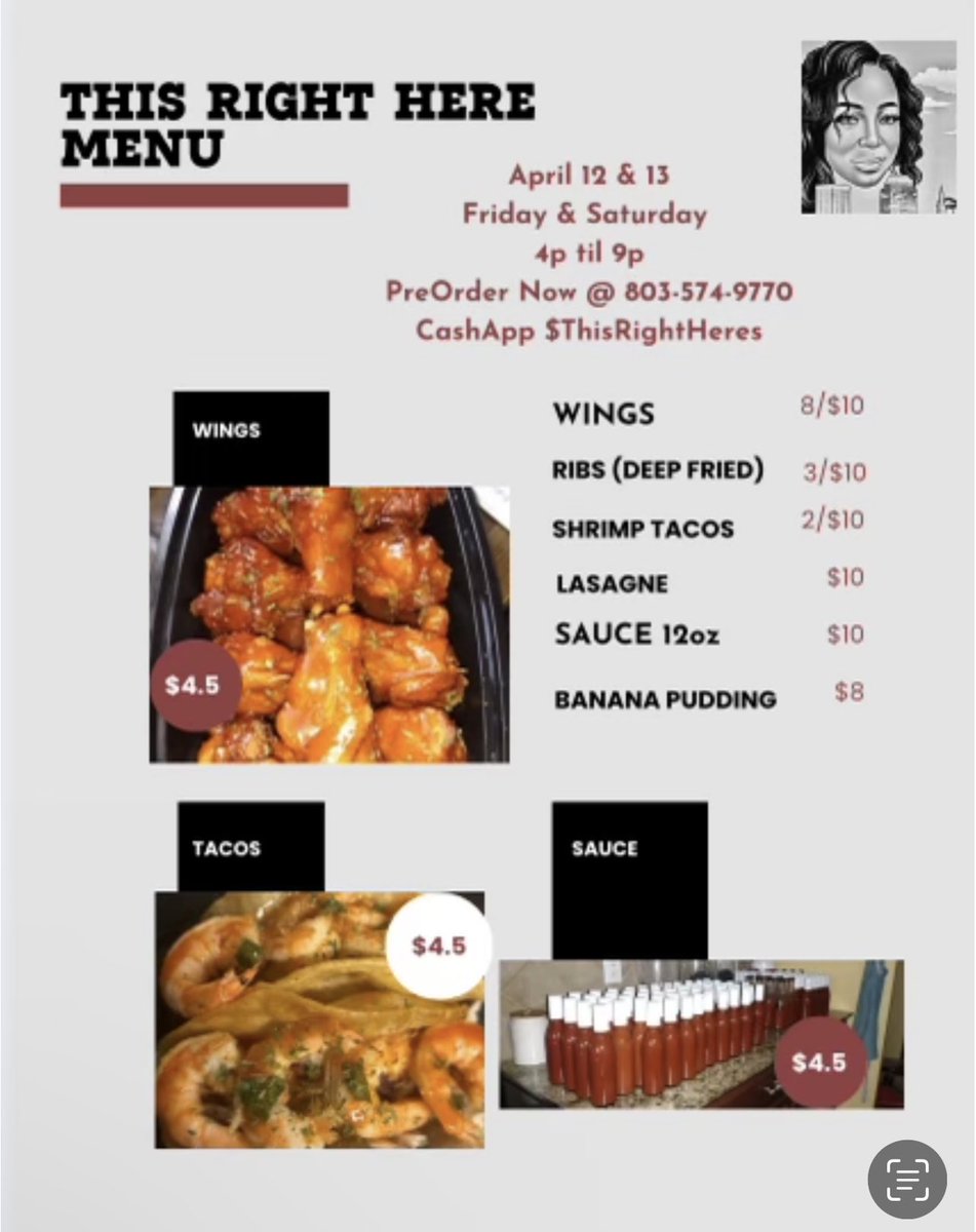 Menu Of TheDay#
OrderYourPlate!!!
ThisRightHere#
PurchaseYourSauce#
#ItGoesOnEverything#