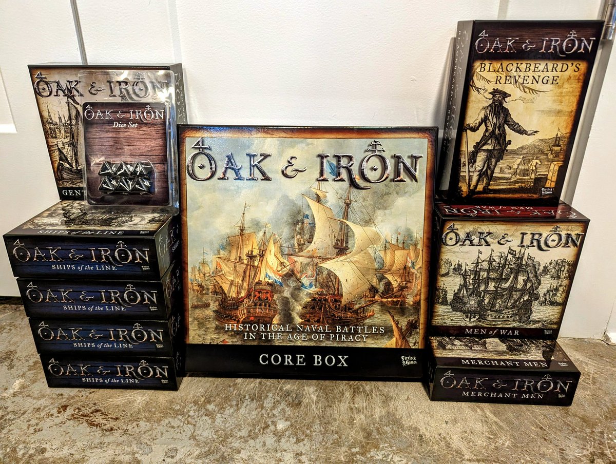 We received an amazingly generous donation of Oak & Iron games and expansion sets from Firelock Games! I cannot wait to get these ships painted and on the table! #wargaming