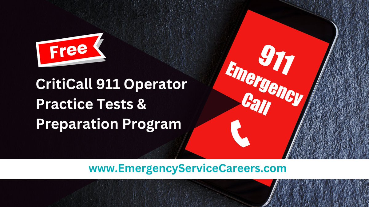 911OperatorJobs's tweet photo. 🚨 Free CritiCall Tests and Preparation material https://t.co/TDBAviaAOQ #criticall #911operator #911dispatcher #criticalltest https://t.co/nBjM5c6leo