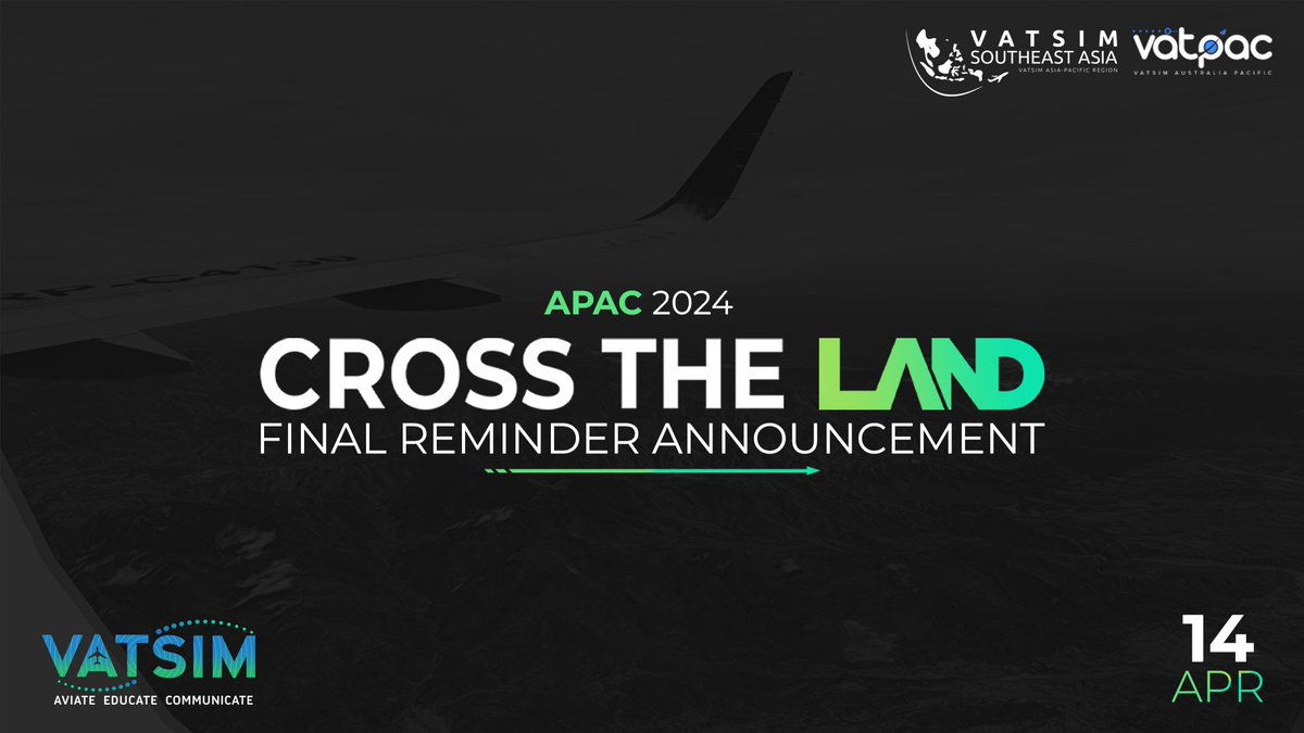 Dear Captains, As the Cross the Land Asia Pacific 2024 event is just around the corner, we want to ensure that everyone is well-prepared for this exciting journey.  We believe now is the perfect time to share some essential reminders.

Read More: vats.im/ctl-apac-24-fnl