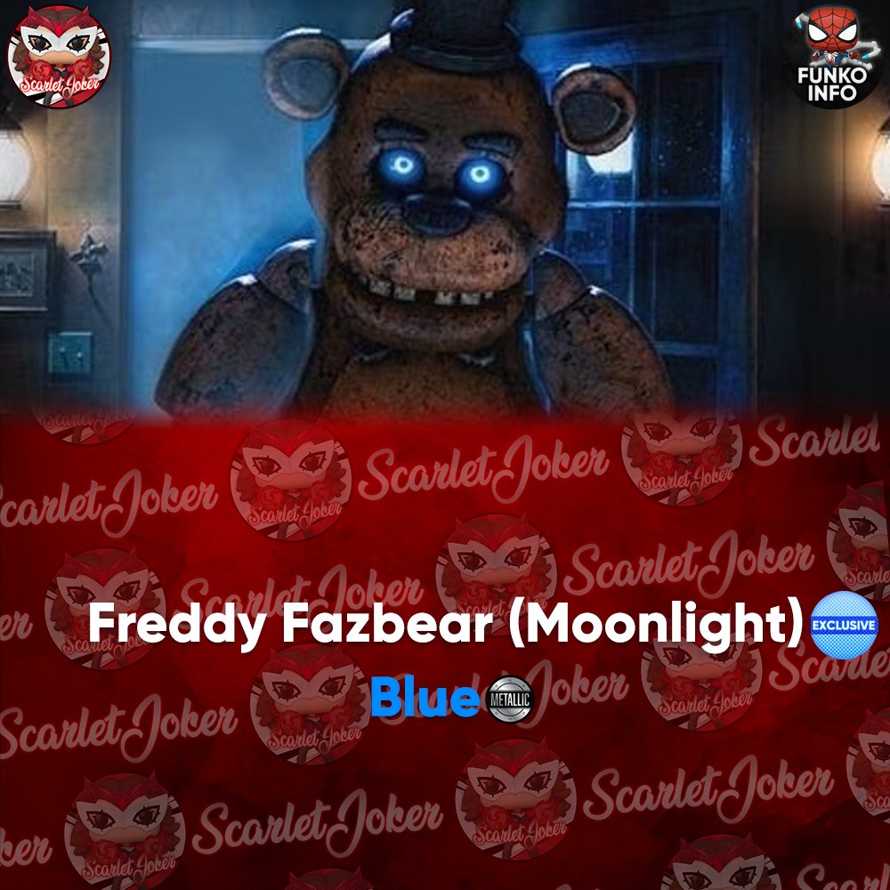 A new Freddy Fazbear (Moonlight) Exclusive Funko Pop is coming soon! This will be a metallic Blue Pop, should be revealed relatively soon! #FiveNightsAtFreddys #FNAF #Funko #FunkoPop