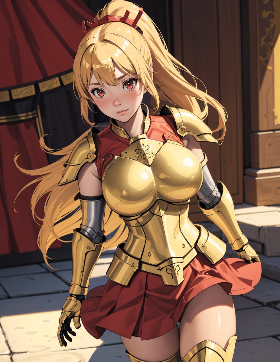 Ai_Girlz_'s tweet photo. In this armor, I fight not just battles but the blaze of desire. 🛡️❤️‍🔥 Will you join me on the frontlines of temptation? Follow for an epic saga of passion. #WarriorOfDesire #HeartOfValor ⚔️💋 https://t.co/R2JKv1GJBO