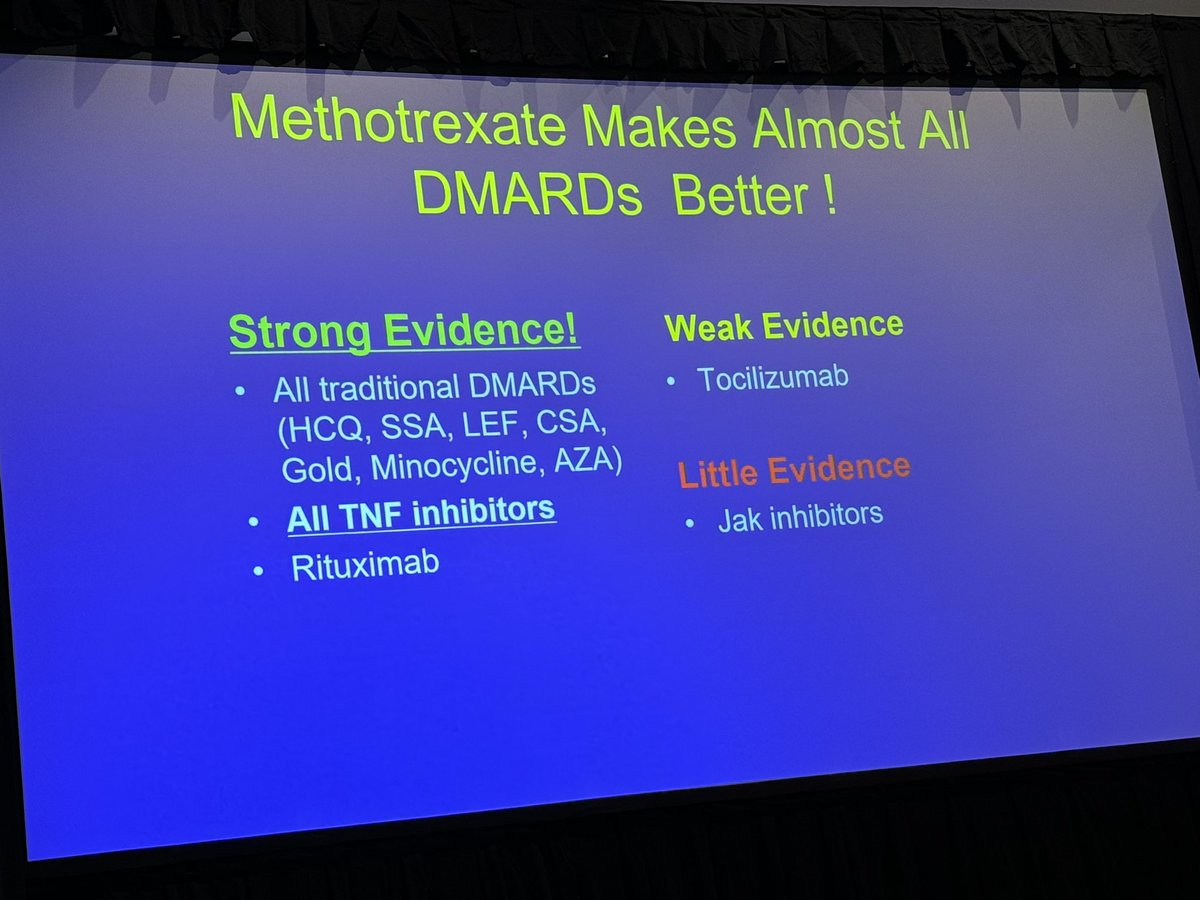 Prof James O’Dell projecting his remarkable work on #Methotrexate In SOTA-ACR at #Chicago .
.
First time heard a fascinating thing on Injectable Mtx can be mixed with juice and taken orally!!?
Any comments on that?
#ACRSOTA #SOTA #rheumtwitter #MedTwitter @ACRheum